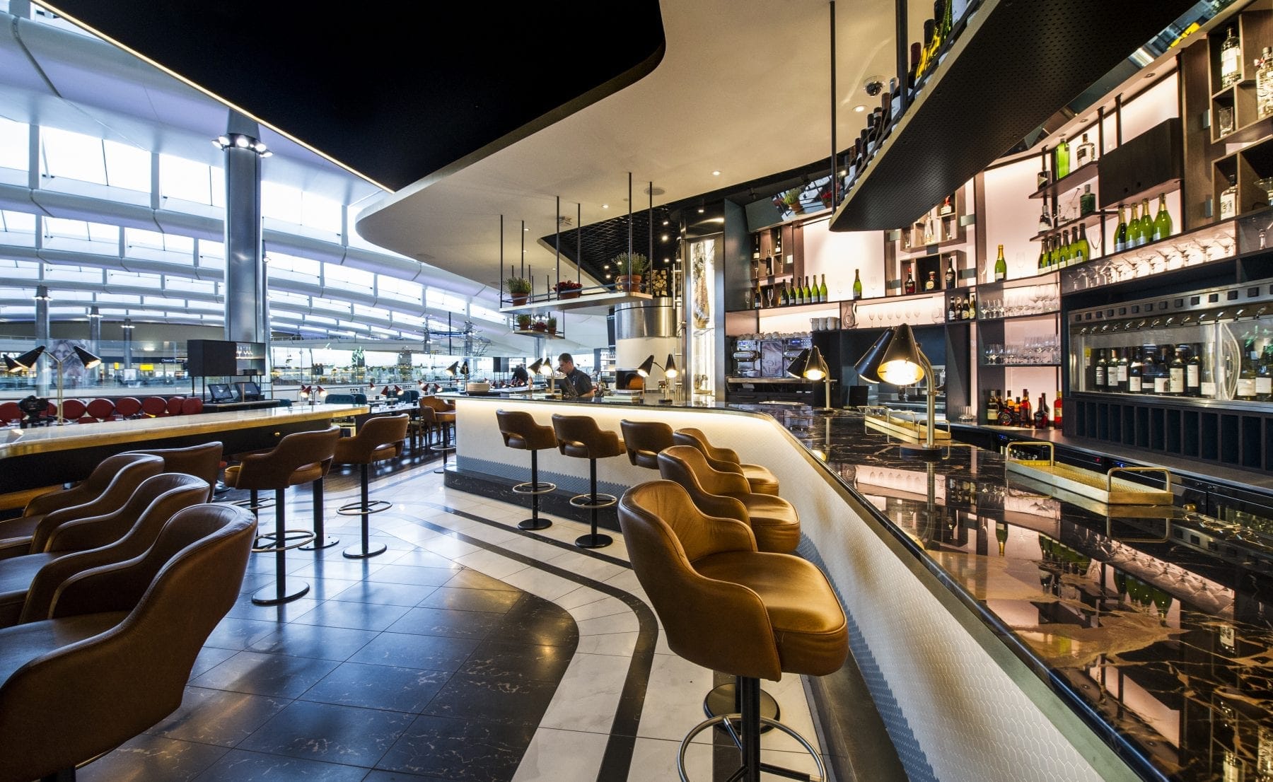 The Perfectionist's Cafe interior, ceiling installation