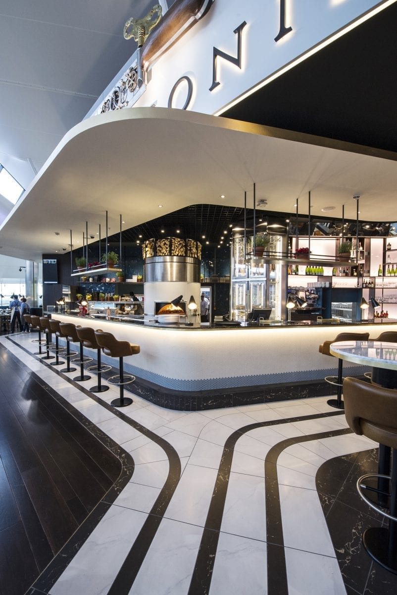 The Perfectionist's Cafe interior, ceiling detail